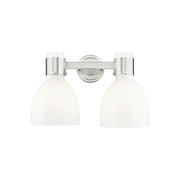 Innovations Lawton Bell 2Lt 16" Bath, SN/Gloss White - 464-2W-SN-G464D-7GW