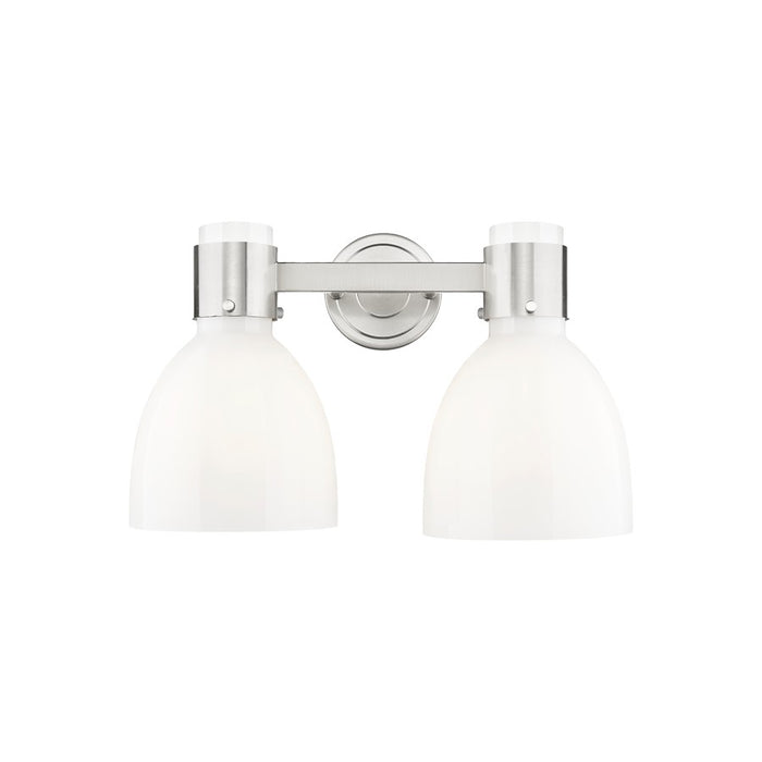 Innovations Lawton Bell 2Lt 16" Bath, SN/Gloss White - 464-2W-SN-G464D-7GW