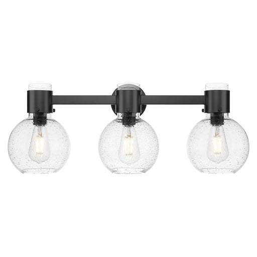 Innovations Lawton Sphere 3Lt 24" Bath, Black/Seedy - 464-3W-BK-G464B-7SDY