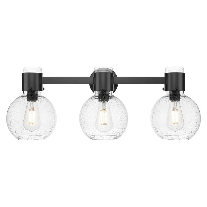 Innovations Lawton Sphere 3Lt 24" Bath, Black/Seedy - 464-3W-BK-G464B-7SDY