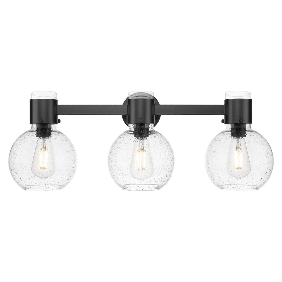 Innovations Lawton Sphere 3Lt 24" Bath, Black/Seedy - 464-3W-BK-G464B-7SDY