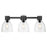 Innovations Lawton Bell 3Lt 24" Bath, Black/Clear - 464-3W-BK-G464D-7CL