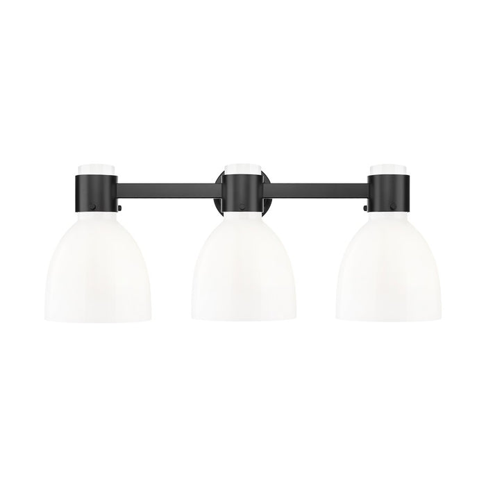 Innovations Lawton Bell 3Lt 24" Bath, Black/Gloss White - 464-3W-BK-G464D-7GW