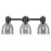 Innovations Lawton Bell 3Lt 24" Bath, Black/Smoke - 464-3W-BK-G464D-7SM
