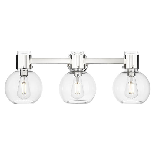 Innovations Lawton Sphere 3Lt 24" Bath, PN/Clear - 464-3W-PN-G464B-7CL