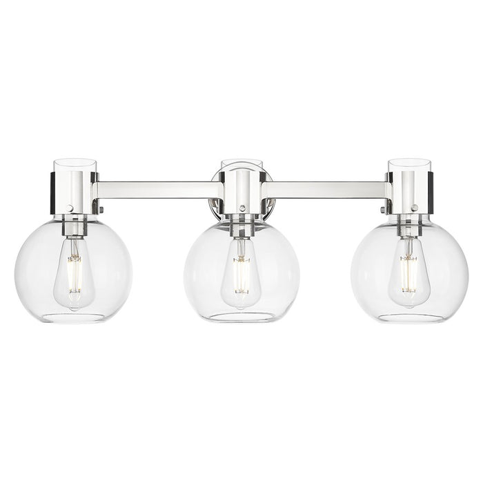 Innovations Lawton Sphere 3Lt 24" Bath, PN/Clear - 464-3W-PN-G464B-7CL