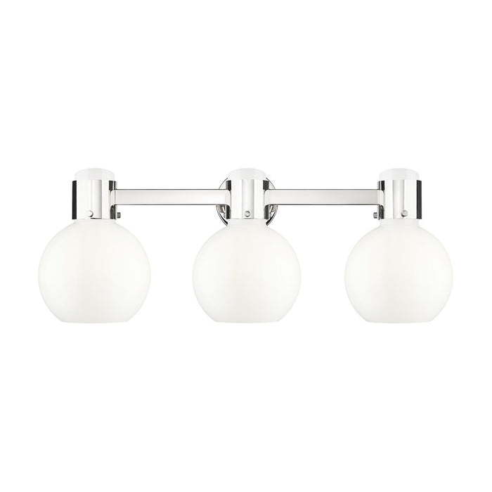 Innovations Lawton Sphere 3Lt 24" Bath, PN/Gloss White - 464-3W-PN-G464B-7GW