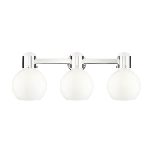 Innovations Lawton Sphere 3Lt 24" Bath, Polished Nickel/Gloss White