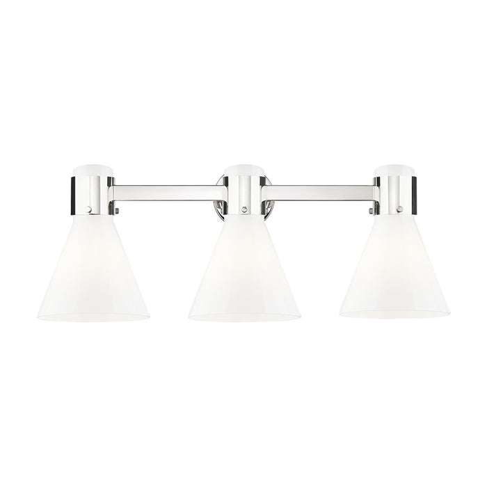 Innovations Lawton Cone 3Lt 24" Bath, PN/Gloss White - 464-3W-PN-G464C-7GW
