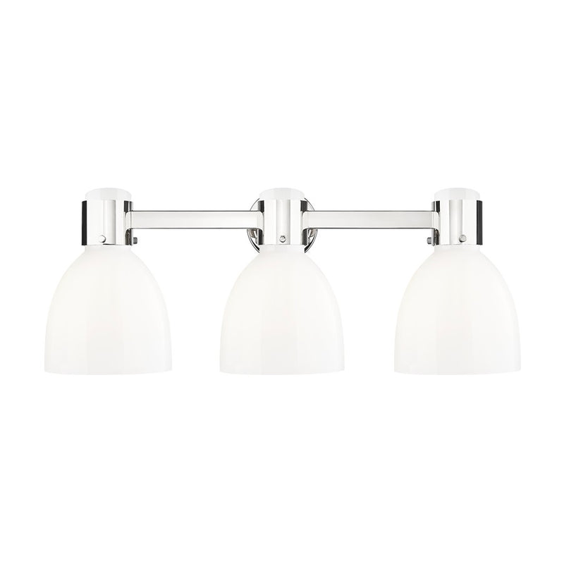 Innovations Lawton Bell 3Lt 24" Bath, PN/Gloss White - 464-3W-PN-G464D-7GW