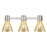 Innovations Lawton Cone 3Lt 24" Bath, Satin Nickel/Mercury - 464-3W-SN-G464C-7ME