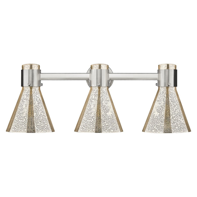 Innovations Lawton Cone 3Lt 24" Bath, Satin Nickel/Mercury