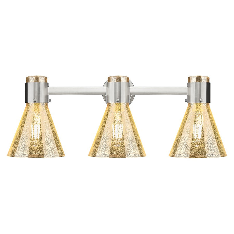 Innovations Lawton Cone 3Lt 24" Bath, Satin Nickel/Mercury