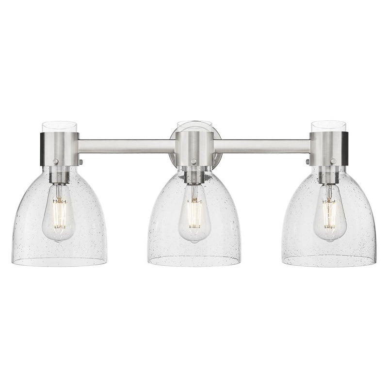 Innovations Lawton Bell 3Lt 24" Bath, Satin Nickel/Seedy - 464-3W-SN-G464D-7SDY