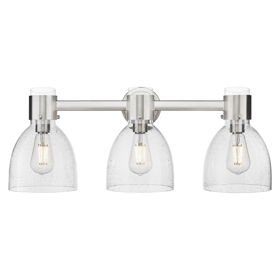 Innovations Lawton Bell 3Lt 24" Bath, Satin Nickel/Seedy - 464-3W-SN-G464D-7SDY