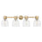 Innovations Lawton Bell 4Lt 34" Bath, Brushed Brass/Clear