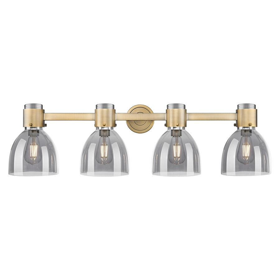 Innovations Lawton Bell 4Lt 34" Bath, Brushed Brass/Smoke