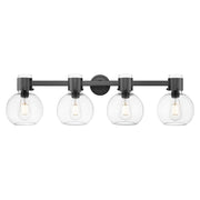 Innovations Lawton Sphere 4Lt 34" Bath, Black/Clear - 464-4W-BK-G464B-7CL