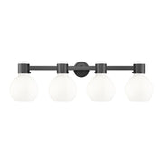 Innovations Lawton Sphere 4Lt 34" Bath, Black/Gloss White - 464-4W-BK-G464B-7GW