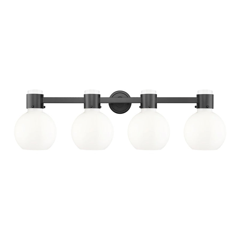 Innovations Lawton Sphere 4Lt 34" Bath, Black/Gloss White - 464-4W-BK-G464B-7GW