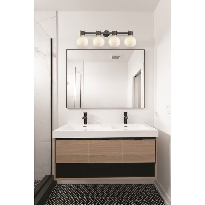 Innovations Lawton Sphere 4Lt 34" Bath, Black/Gloss White