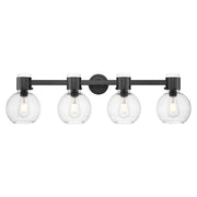 Innovations Lawton Sphere 4Lt 34" Bath, Black/Seedy - 464-4W-BK-G464B-7SDY