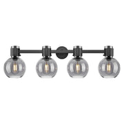 Innovations Lawton Sphere 4Lt 34" Bath, Black/Smoke - 464-4W-BK-G464B-7SM