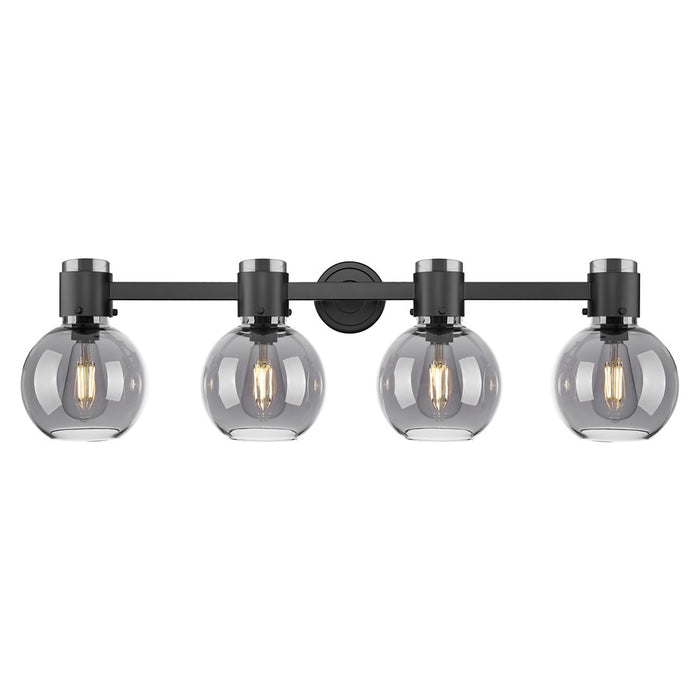 Innovations Lawton Sphere 4Lt 34" Bath, Black/Smoke - 464-4W-BK-G464B-7SM