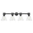 Innovations Lawton Cone 4Lt 34" Bath, Black/Clear - 464-4W-BK-G464C-7CL