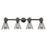 Innovations Lawton Cone 4Lt 34" Bath, Black/Smoke - 464-4W-BK-G464C-7SM