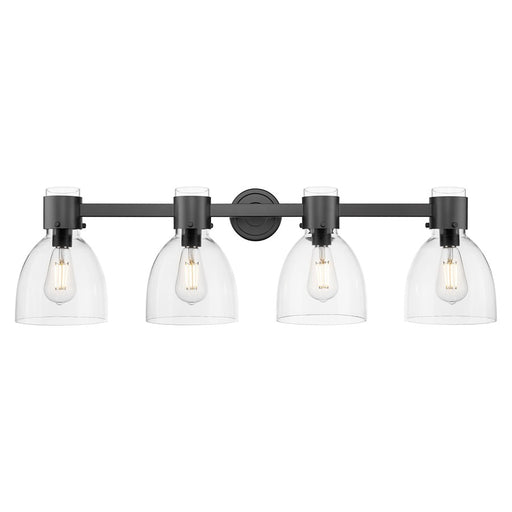 Innovations Lawton Bell 4Lt 34" Bath, Black/Clear - 464-4W-BK-G464D-7CL