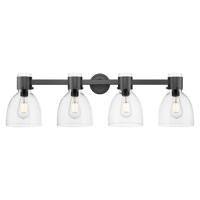 Innovations Lawton Bell 4Lt 34" Bath, Black/Clear - 464-4W-BK-G464D-7CL