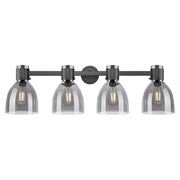 Innovations Lawton Bell 4Lt 34" Bath, Black/Smoke - 464-4W-BK-G464D-7SM