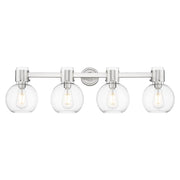 Innovations Lawton Sphere 4Lt 34" Bath, PN/Clear - 464-4W-PN-G464B-7CL