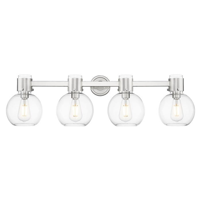 Innovations Lawton Sphere 4Lt 34" Bath, PN/Clear - 464-4W-PN-G464B-7CL