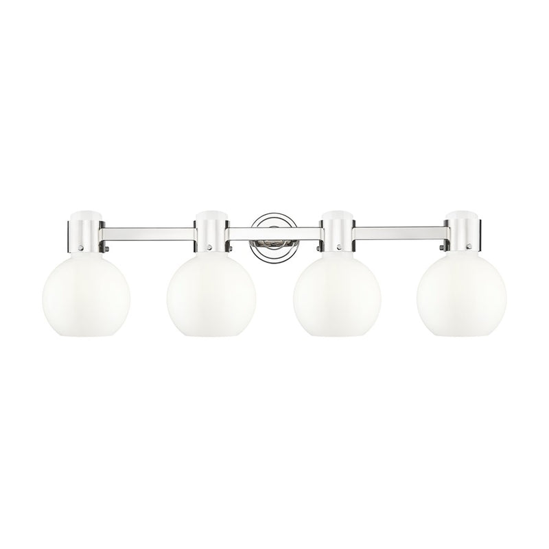 Innovations Lawton Sphere 4Lt 34" Bath, PN/Gloss White - 464-4W-PN-G464B-7GW