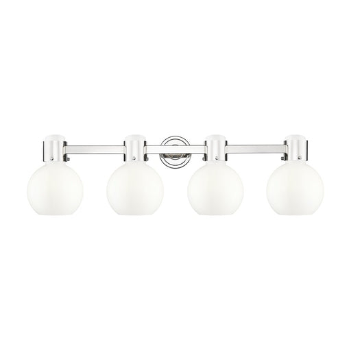 Innovations Lawton Sphere 4Lt 34" Bath, PN/Gloss White - 464-4W-PN-G464B-7GW