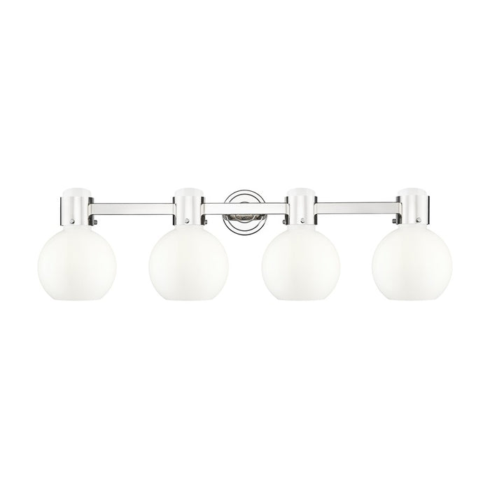 Innovations Lawton Sphere 4Lt 34" Bath, PN/Gloss White - 464-4W-PN-G464B-7GW