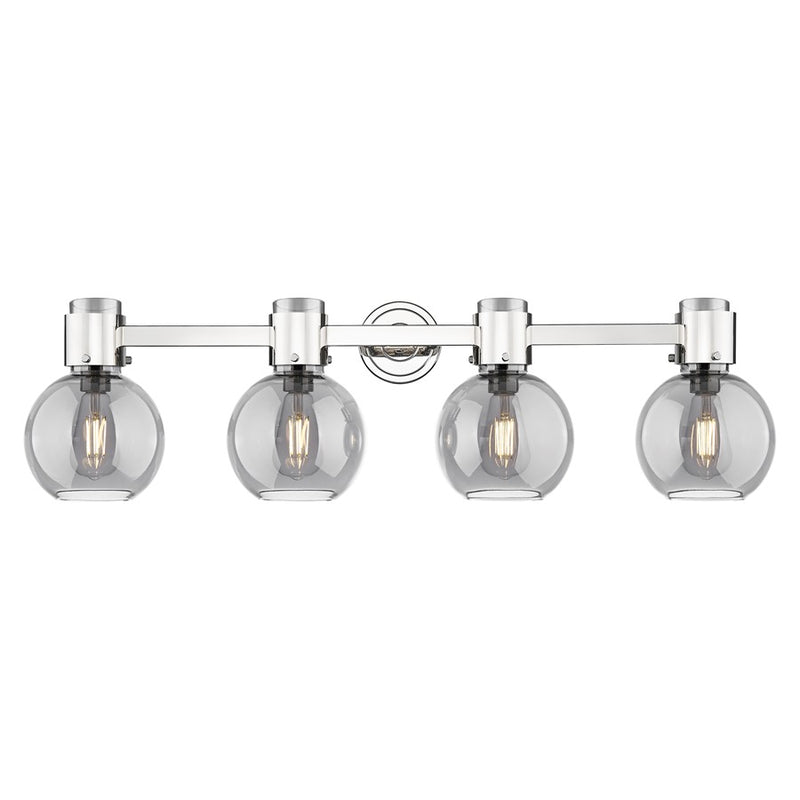 Innovations Lawton Sphere 4Lt 34" Bath, PN/Smoke - 464-4W-PN-G464B-7SM