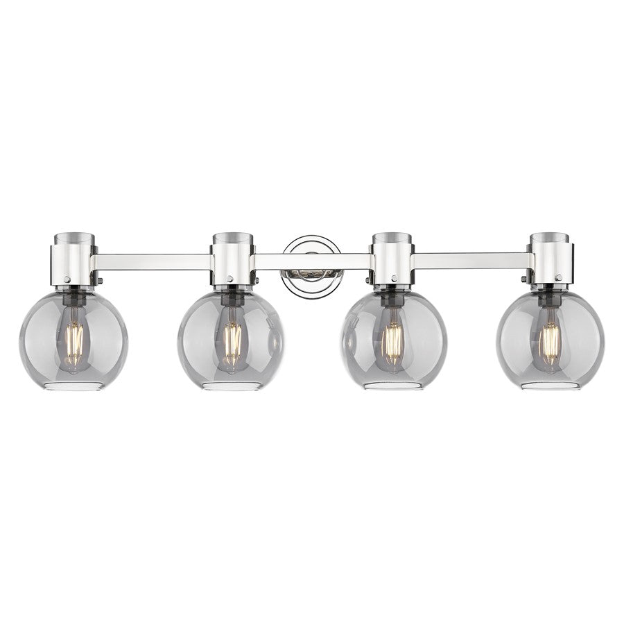 Innovations Lawton Sphere 4Lt 34" Bath, PN/Smoke - 464-4W-PN-G464B-7SM