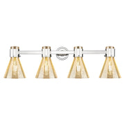 Innovations Lawton Cone 4Lt 34" Bath, PN/Merc - 464-4W-PN-G464C-7ME
