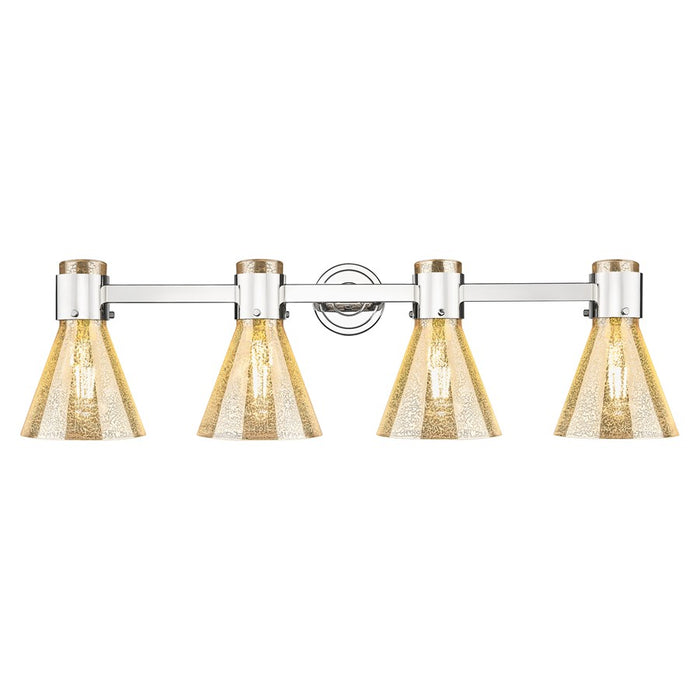 Innovations Lawton Cone 4Lt 34" Bath, PN/Merc - 464-4W-PN-G464C-7ME