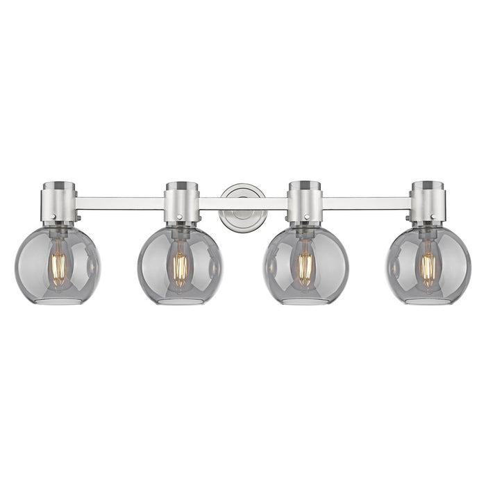 Innovations Lawton Sphere 4Lt 34" Bath, Satin Nickel/Smoke - 464-4W-SN-G464B-7SM