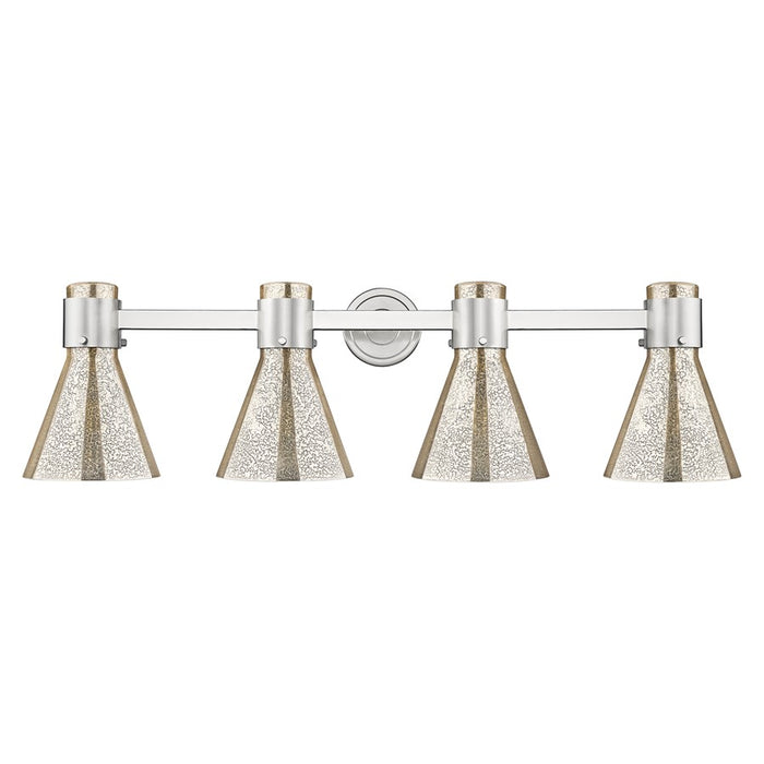 Innovations Lawton Cone 4Lt 34" Bath, Satin Nickel/Mercury