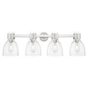 Innovations Lawton Bell 4Lt 34" Bath, Satin Nickel/Seedy - 464-4W-SN-G464D-7SDY