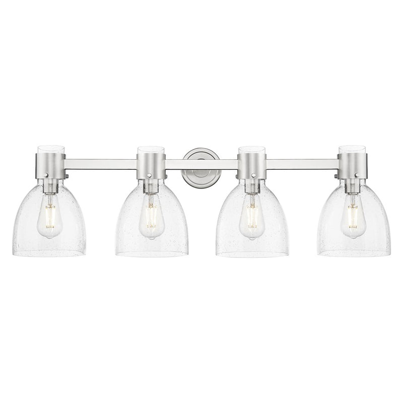 Innovations Lawton Bell 4Lt 34" Bath, Satin Nickel/Seedy - 464-4W-SN-G464D-7SDY