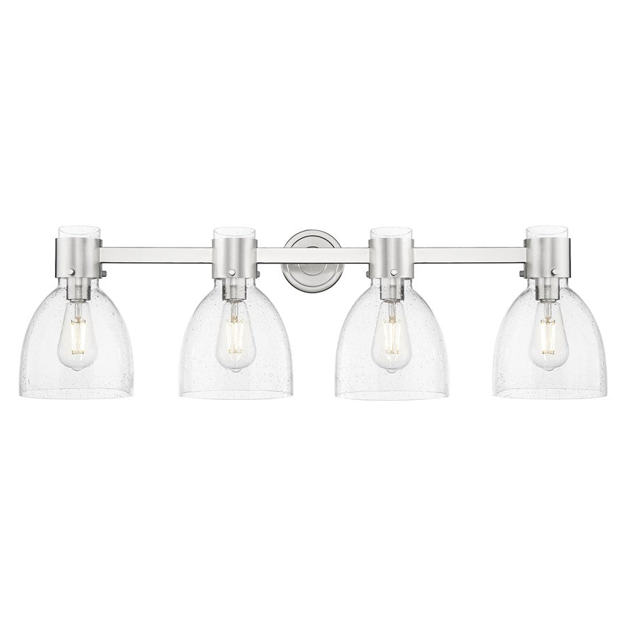Innovations Lawton Bell 4Lt 34" Bath, Satin Nickel/Seedy - 464-4W-SN-G464D-7SDY