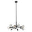 Innovations Aurora 12Lt 24" Stem Chandelier, Black/Clear - 465-12CR-BK-G465-CL