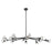 Innovations Aurora 16Lt 48" Chandelier, Black/Clear Glass - 465-16I-BK-G465-CL