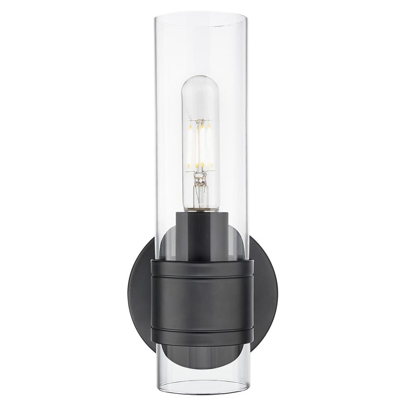 Innovations Arden 1Lt 5" Wall Sconce, Black/Clear